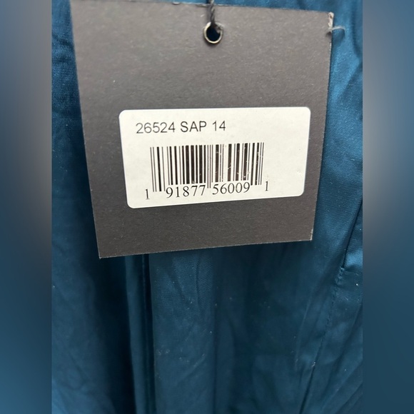 Ieena for Mac Duggal 26524 NWT Evening Gown Sapphire Blue Crystal Trim - Picture 6 of 6